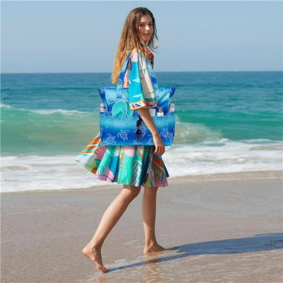 Waterproof Extra Large Beach Tote Bag with Wet Compartment Travel Gym Pool - Picture 6 of 7